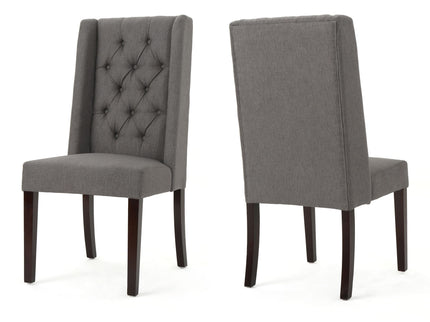 Sophisticated Tufted Dining Chair With High Back Design