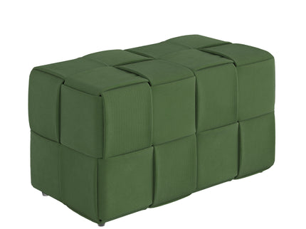 Modern Ottoman Foot Rest With Woven Design