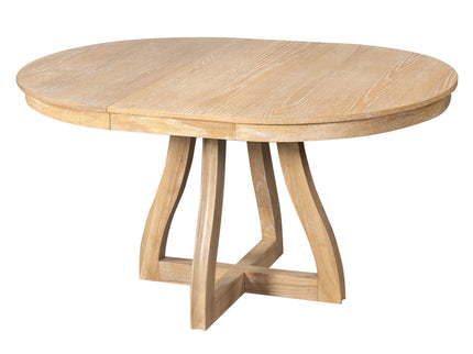 Round Extendable Dining Tabl, Middle Leaf, Curved Legs