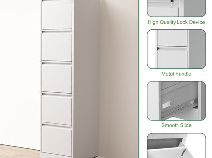 Drawer Metal Locking Vertical File Cabinet With Wheels Heavy Duty Lockable Storage