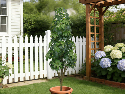 Realistic Faux Tree With Lifelike Foliage For Indoor And Outdoor Use - Green