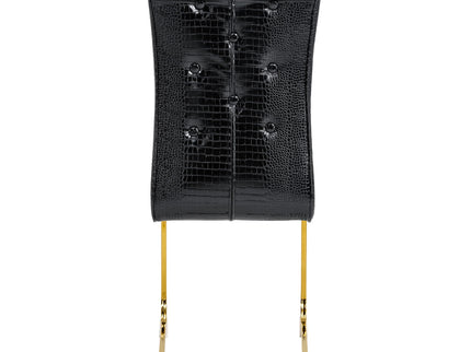Elegant Design Alligator Skin Upholstered Dining Chairs