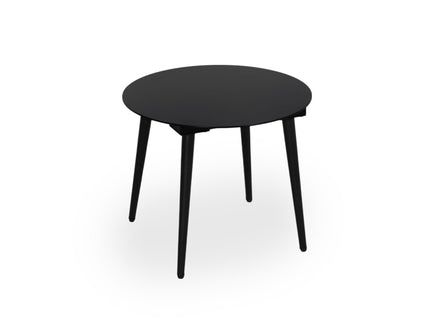 Outdoor Chat Set, 2 Chairs & Side Table - Black / Brown