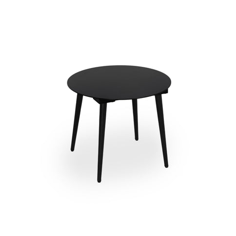 Outdoor Chat Set, 2 Chairs & Side Table - Black / Brown