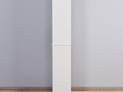 Wooden Bathroom Floor Storage Cabinet With 2 Doors And 6 Shelves - White