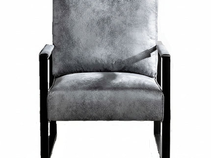 Classic Mid Century Modern Accent Chair With Durable Square Metal Frame, Armchair