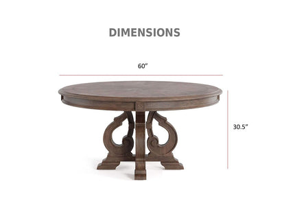Elegant Dining Set Round Table And Side Chairs