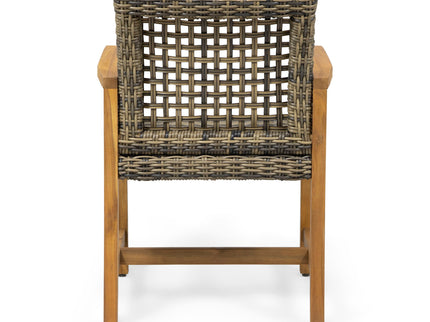 Outdoor Dining Chair Acacia Wood Frame (Set of 2)