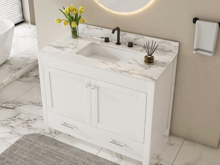 43" Bathroom Vanity Multi Functional Cabinet - White