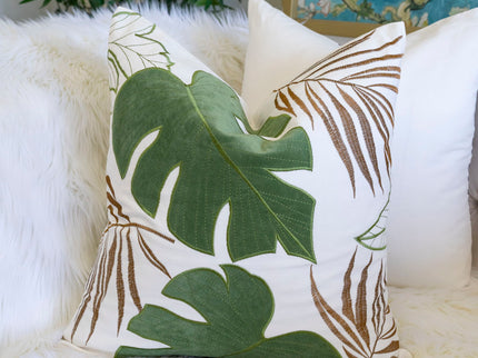 Autumn Vibes Leaf Accent Pillow