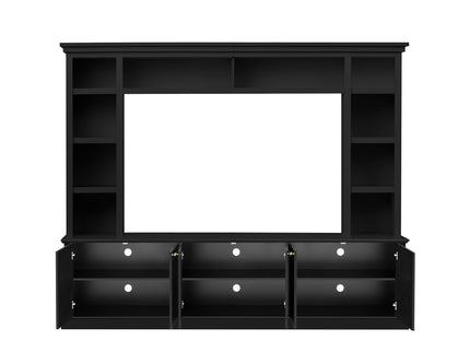 All-In-One TV Stand With Bookcase For TVs Up To 70"