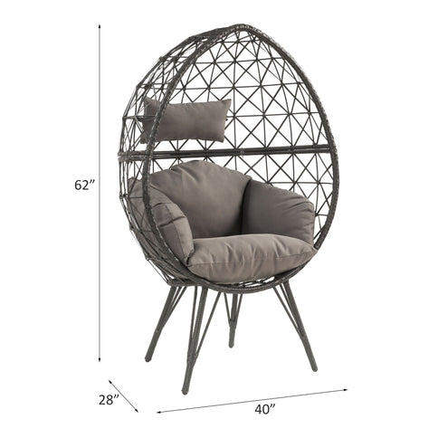 Aeven - Patio Lounge Chair - Light Gray
