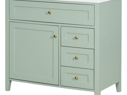 Bathroom Vanity With Sink, Cabinet With 3 Drawers And Adjustable Shelf