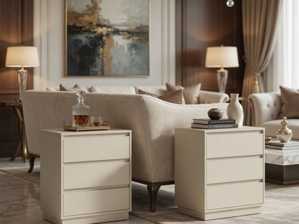3 Drawer Nightstand, Bedroom Side Table