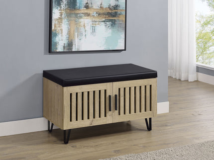 Clackamas - 2 Door Storage Bench With Padded Seat