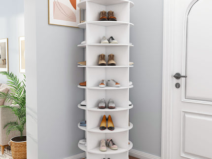 Rotating Shoe Rack Tower