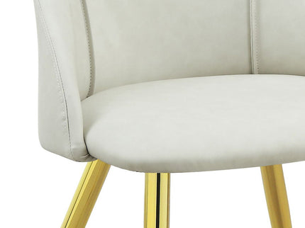 Gaines - Synthetic Leather Side Chair (Set of 2) - White