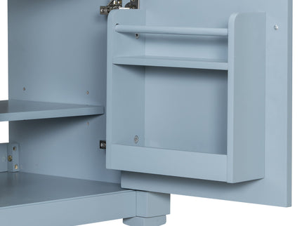 Modern Bathroom Vanity With Sink, Freestanding Cabinet With Flip Drawer & Adjustable Shelf