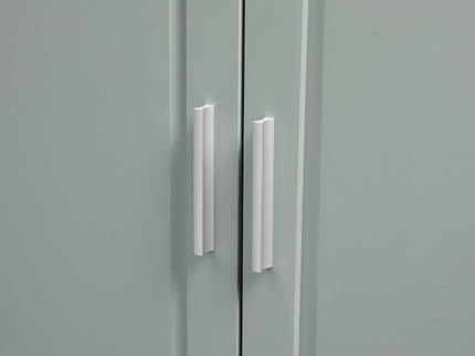 Tall And Wide Storage Cabinet With Doors For Bathroom Or Office, 3 Drawers - Gray
