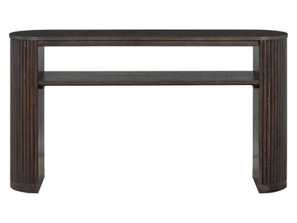 Console Table With Fluted Legs, Open Shelf