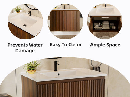 Folding Wall Cabinet With Creamic Sink