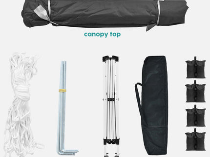 10'X10' Folding Canopy With 4 Removable Sidewalls Outdoor Event Shelter UPF 50+ Gazebo Portable Tents For Parties Beach Camping Wedding Ez Pop Up Canopy 4 Pieces Weight Bag + Carry Bag