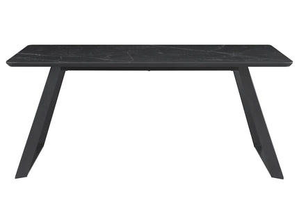 Smith - Rectangular Top Dining Table With 3 Drawers - Black