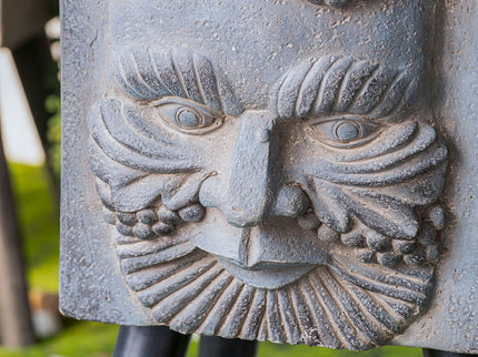 Greek God Statue Planter With Legs - Gray