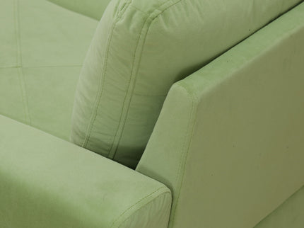 Modular L - Shaped Sectional Sofa, 6 Seater, 4 Piece Couch With Chaise - Green