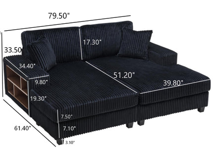 Convertible Sectional Sofa, Sleeper Oversized Living Room Lounge