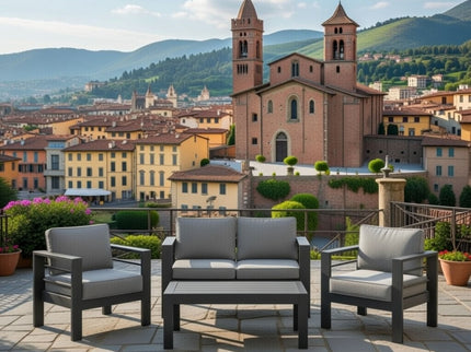 Outdoor Patio Set All-Weather With Thick Cushions