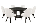 Black / 7 Pc. Table, 6 Chairs