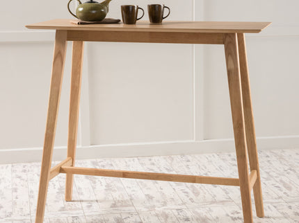 Bar Height Dining Table With Splayed Legs And Elongated Rectangular Top