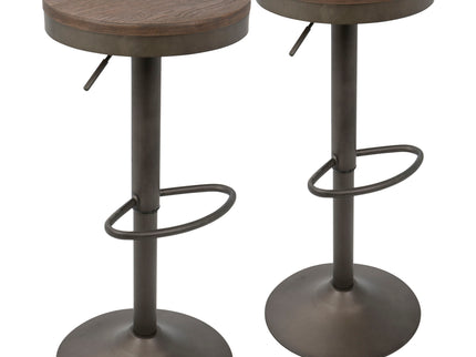 Dakota - Industrial Design Adjustable Barstool (Set of 2)