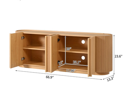 TV Stand With Fluted Tambour Style Door