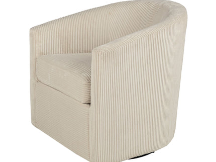 Swivel Accent Chair With U Backrest, Plush Cushion Living Room Furniture