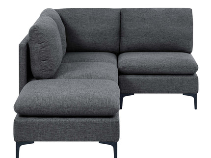 Upholstered Modular Sectional With Tall Legs, Medium Firm Seat