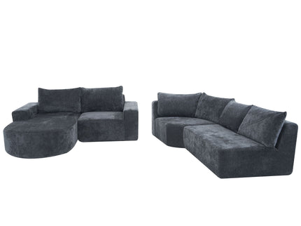 U-Shaped Oversized Modular Cloud Sectional Sofa With Deep Seat For Living Room