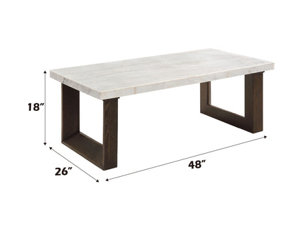 Edwyn - Natural Marble Top End Table