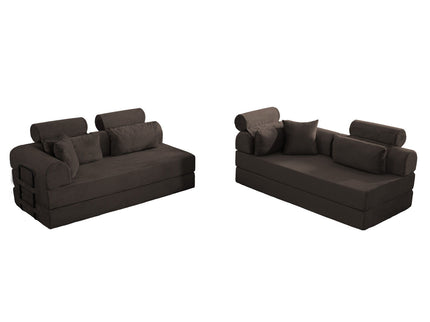 Modern L-Shape Modular Sectional Sofa, Compressed Design
