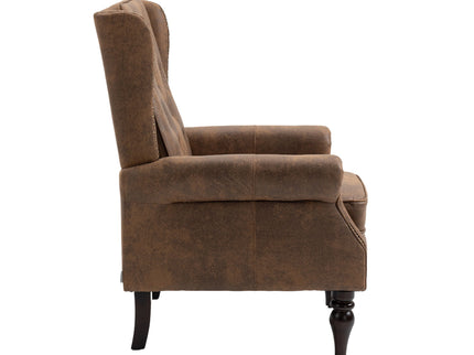 Modern Accent Armchair With Sturdy Wood Legs