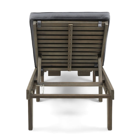 Ariana - Wood Chaise Lounge With Cushion