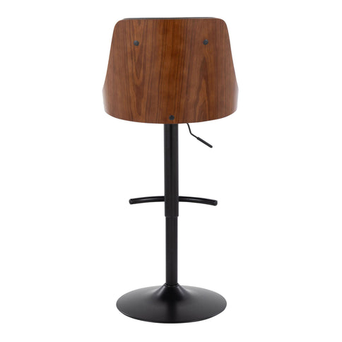 Gianna - Mid Century Modern Adjustable Barstool, Swivel With Rounded T Footrest (Set of 2)