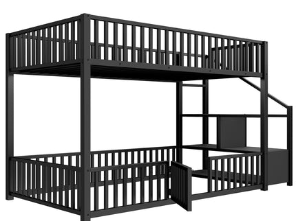 Bunk Bed With Storage Ladder, Compact Design