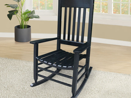 Classic Wooden Porch Rocker Chair Populus Wood Comfortable Design
