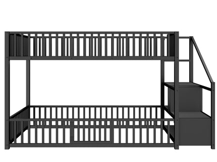 Bunk Bed With Storage Ladder, Compact Design