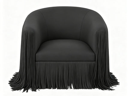 Isle - Swivel Chair With Fringe Accent