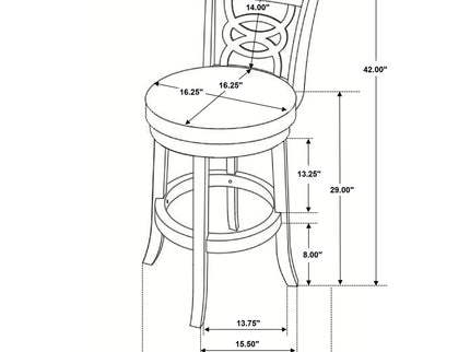 Swivel Bar Stool (Set of 2) - Black