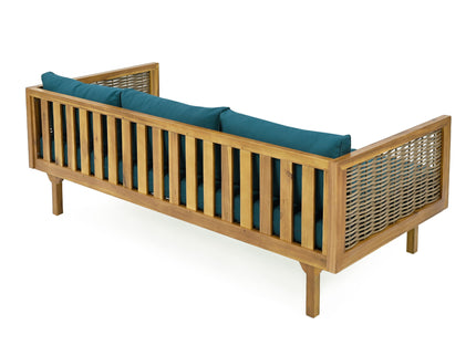 Claremont - 3 Seater Daybed Teak Acacia Wood Water Resistant Cushions