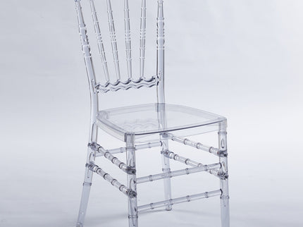 Dining Chair With Plastic Seat, Welding Chair (Set of 4) - Transparent